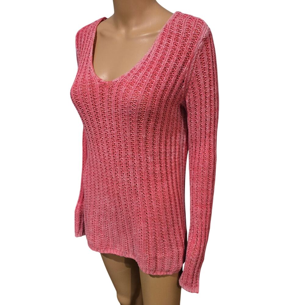Tommy Bahama Pink Open Knit Sweater XS NWOT - Picture 2 of 6